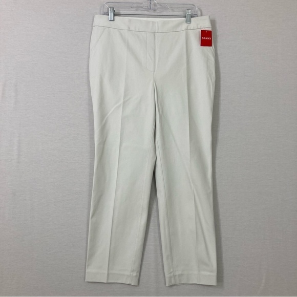 New Spanx Soft Stretch Pull-on Slim Straight Pants in Classic White size XL - Picture 1 of 9